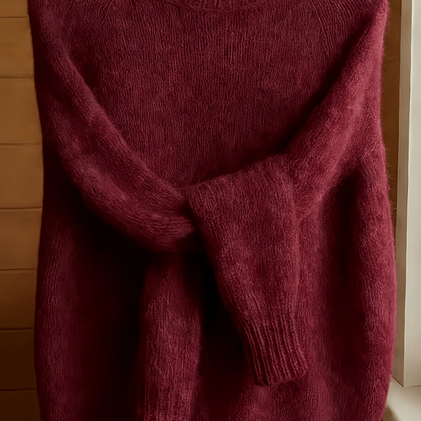 Women's Crew Neck Jumper – Soft Textured Knit Sweater Top