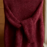 Women's Crew Neck Jumper – Soft Textured Knit Sweater Top