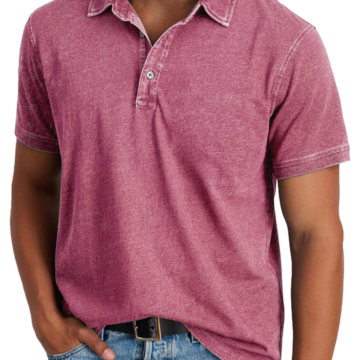 Men's Classic Polo Shirt – Refined Fit Short Sleeve Casual Top