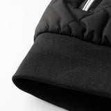 Men's Quilted Bomber Jacket - Fleece-Lined Ribbed Trim Layer