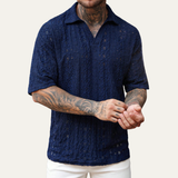 Men's Bohemian Crochet Mesh Shirt | Breathable Summer Style