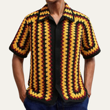 Men's Crochet Polo Shirt | Relaxed Fit Summer Style