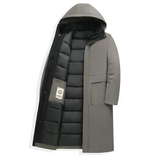 Men's Long Hooded Winter Coat – Full Length Warm Overcoat