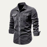 Men's Cotton Shirt | Elegant Long Sleeve Design