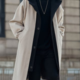 Men's Hooded Overcoat – Long Layered Winter Coat with Hood