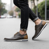 Men's Oxford Leather Sneakers | Casual Comfort, Two-Tone Style
