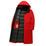 Men's Long Hooded Winter Coat – Full Length Warm Overcoat