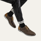 Men's Oxford Leather Sneakers | Casual Comfort, Two-Tone Style