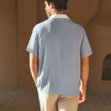 Men's Short Sleeve Knit Polo Shirt | Premium Comfort & Contrast Style