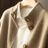 Women's Button Cardigan | Luxurious Knit with Structured Elegance