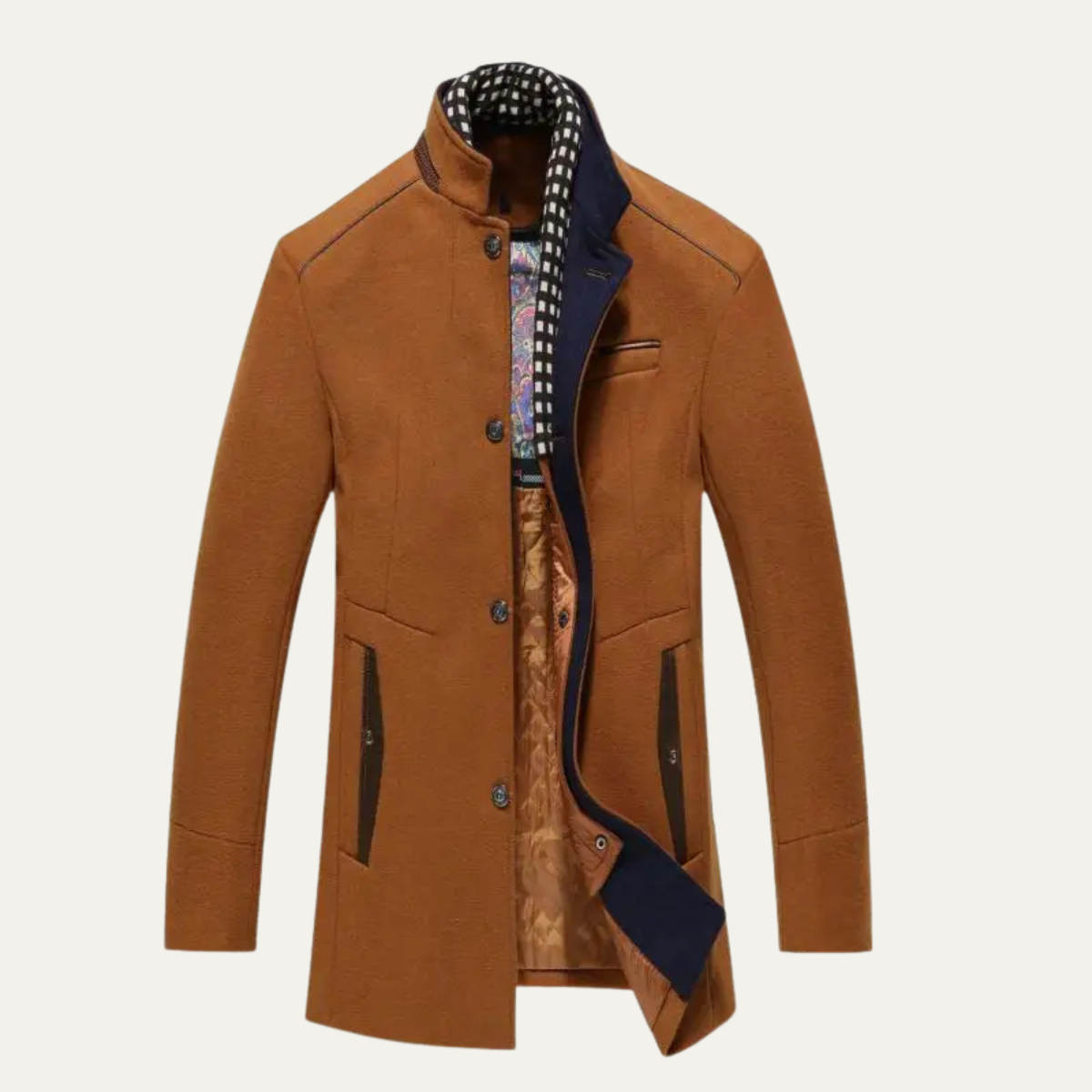 Men's Wool Trench Coat | Smart Casual Elegance