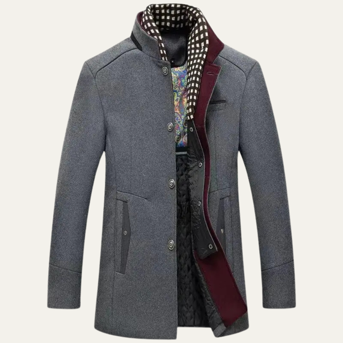 Men's Wool Trench Coat | Smart Casual Elegance