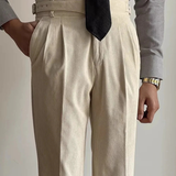 High Waisted Corduroy Pants | Sophisticated Comfort with Adjustable Fit
