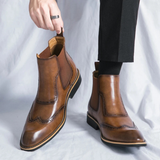 Men's Chelsea Boots | Premium Leather Brogue Style