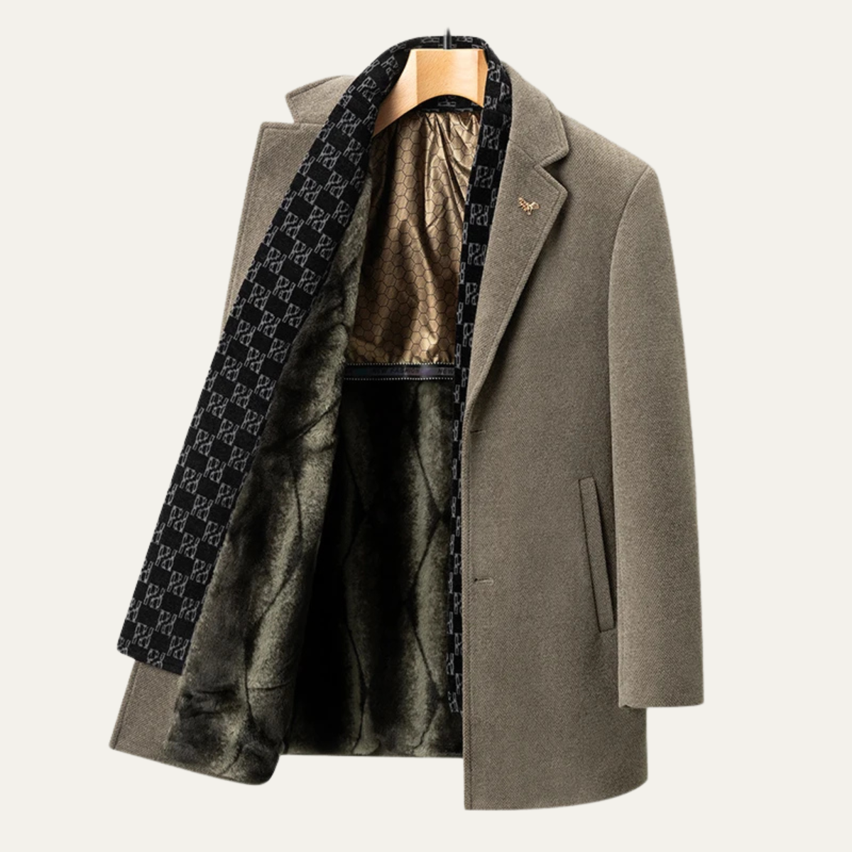 Men's Warm Fur Lined Winter Coat | Ultimate Comfort, Classic Style