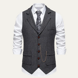 Men's Classic Tweed Suit Gilet | Timeless Sophistication