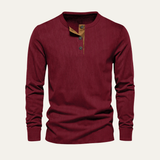 Men's Corduroy Henley Sweater | Ribbed Texture, Casual Comfort