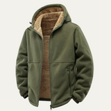 Men's Fleece Lined Hooded Winter Jacket | Warm Comfort, Classic Style