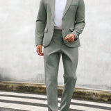Men's Lightweight Summer Suit | Wrinkle-Free Monochrome Elegance