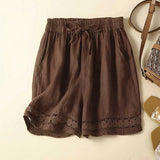 Women's Floral Embroidered Shorts | Relaxed Fit with Soft Waistband