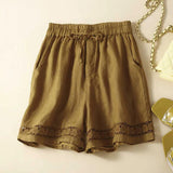 Women's Floral Embroidered Shorts | Relaxed Fit with Soft Waistband