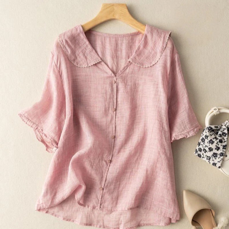 Vintage Button Blouse | Timeless Elegance with Modern Comfort