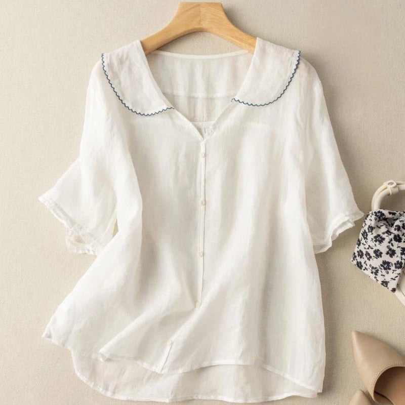 Vintage Button Blouse | Timeless Elegance with Modern Comfort