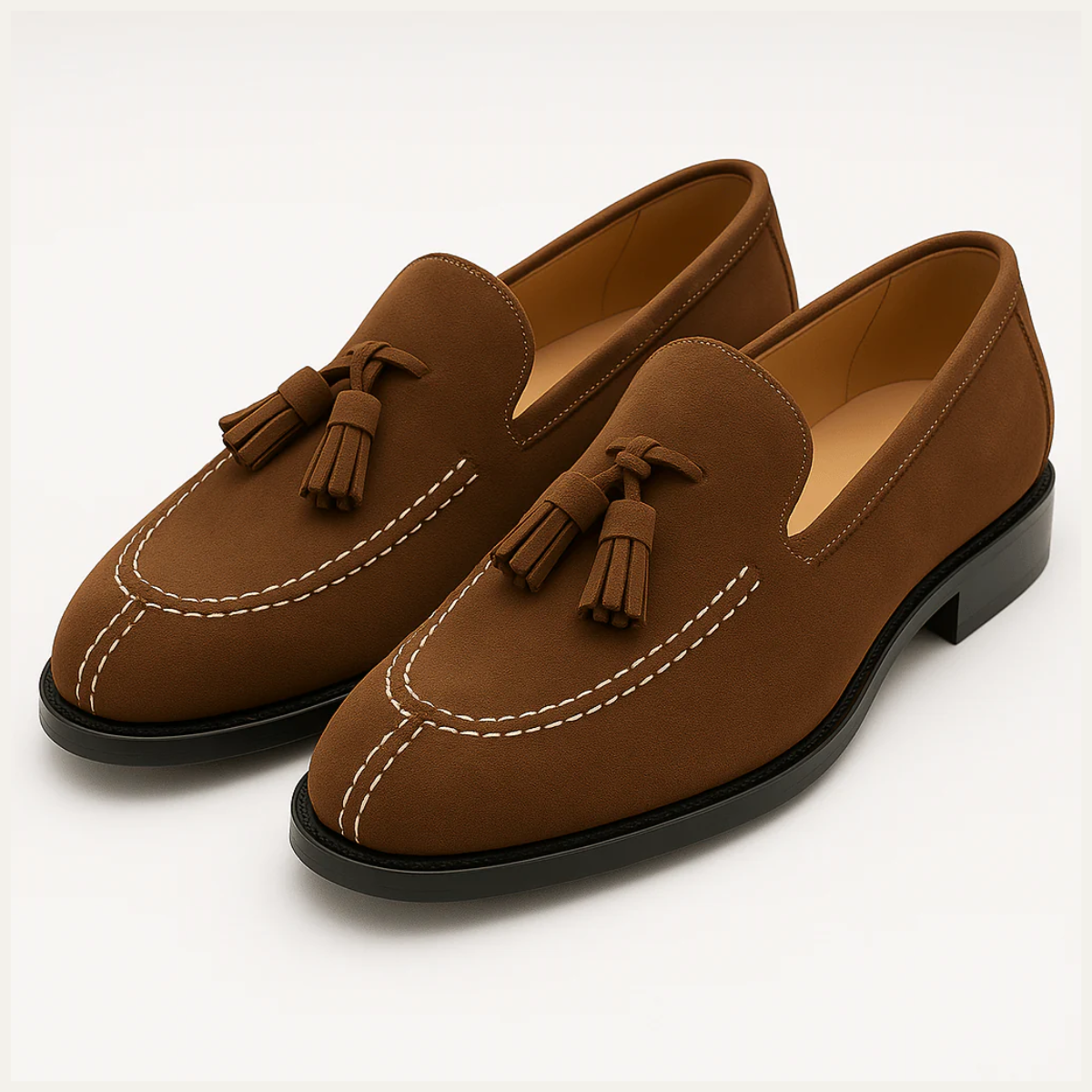 Men's Suede Tassel Loafers | Classic Elegance, All-Day Comfort