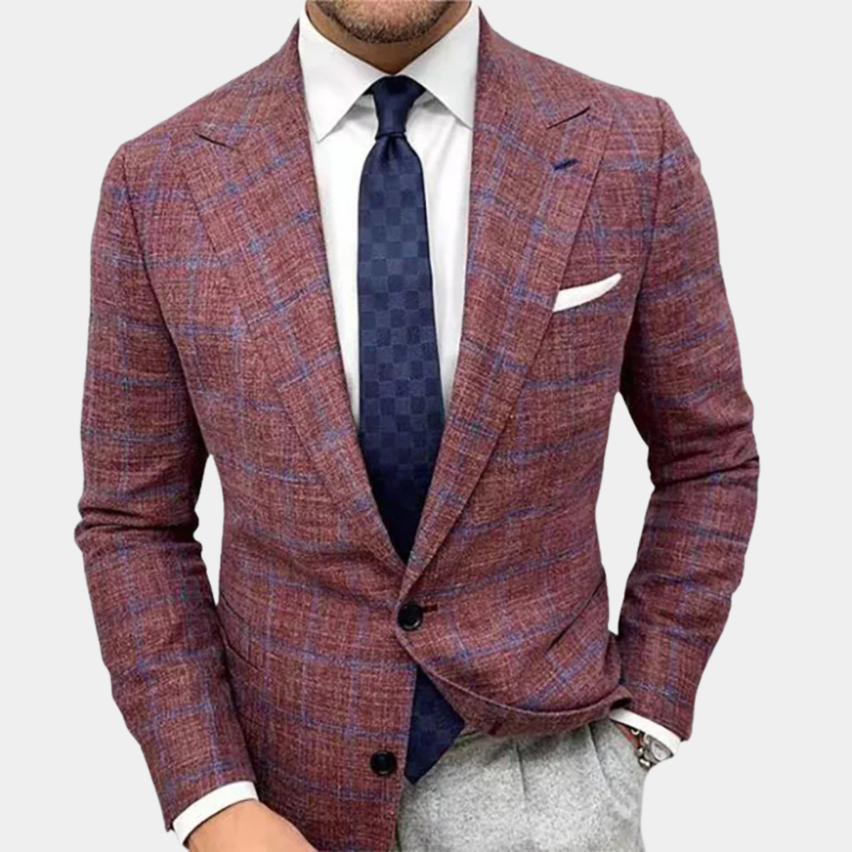 Men's Plaid Blazer | Classic Tailored Sophistication