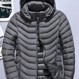 Men's Padded Hooded Jacket – Lightweight Insulated Winter Layer