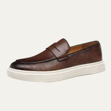 Men's Leather Loafer Sneakers | Premium Comfort, Versatile Style