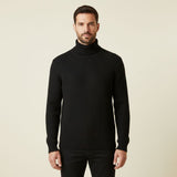 Men's Wool Ribbed Turtleneck Sweater | Classic Comfort, Timeless Style
