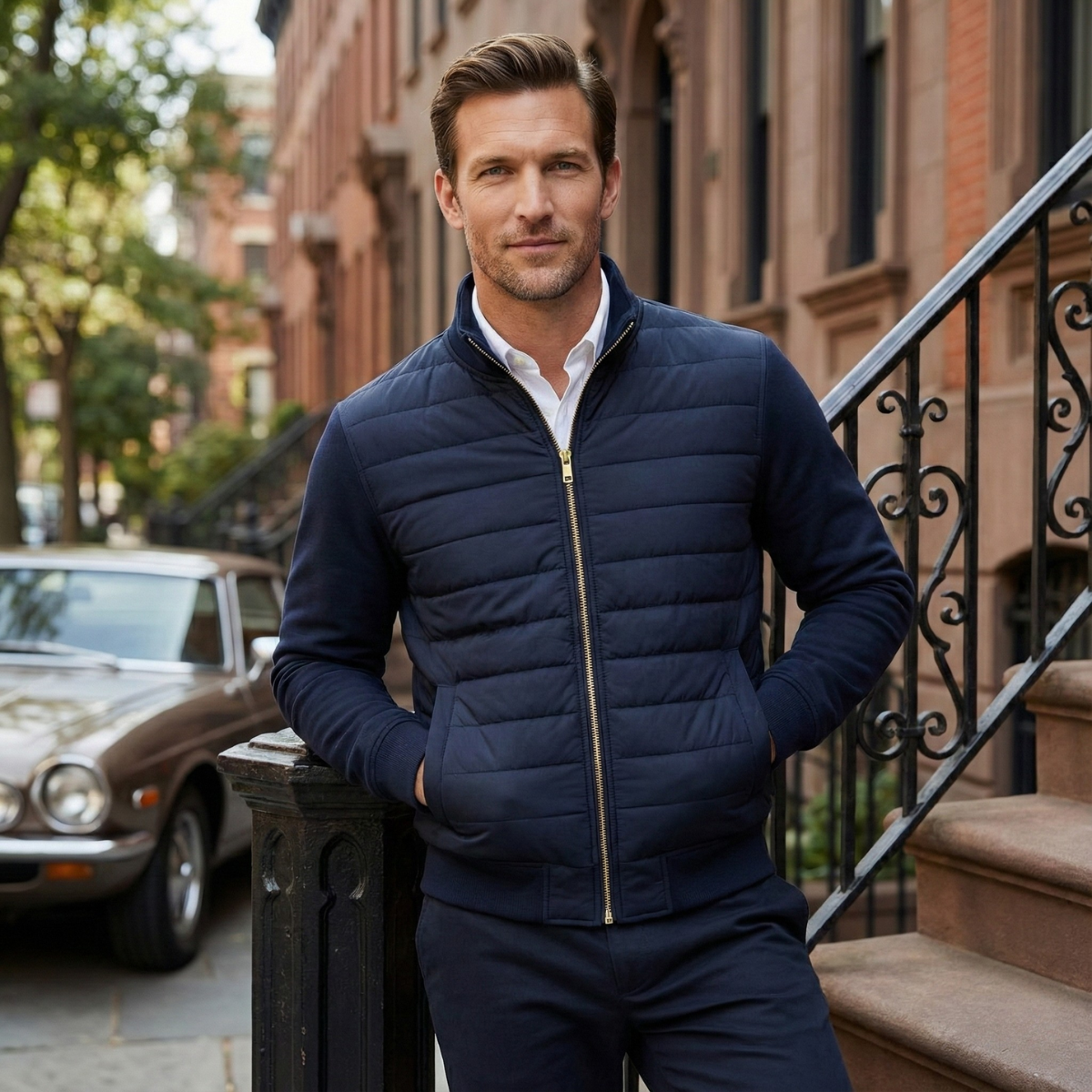 Men's Quilted Puffer Jacket | Lightweight Warmth, Timeless Style