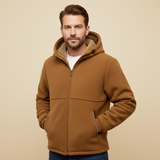 Men's Fleece Lined Hooded Winter Jacket | Warm Comfort, Classic Style
