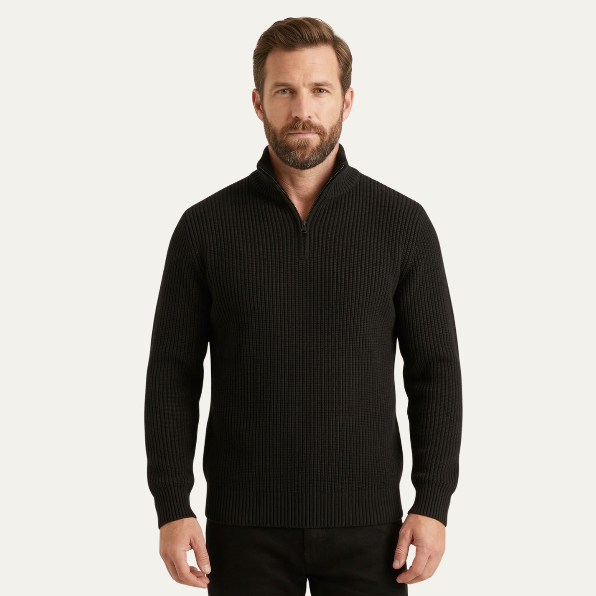 Men's Half Zip Merino Wool Sweater | Premium Comfort, Classic Style