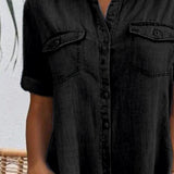 Lightweight Denim Dress | Effortless Button-Down Style