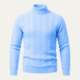 Men's Turtleneck Sweater | Warm Ribbed Cable Knit Style