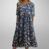 Floral Midi Dress | Relaxed Fit for Effortless Style