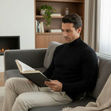 Men's Turtleneck Sweater | Warm Ribbed Cable Knit Style