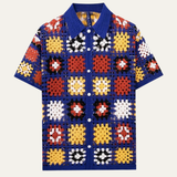 Men's Crochet Polo Shirt | Relaxed Fit Summer Style