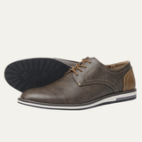 Men's Oxford Leather Sneakers | Casual Comfort, Two-Tone Style