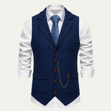 Men's Classic Tweed Suit Gilet | Timeless Sophistication
