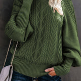 Women's Cable Knit Jumper – Cosy Comfort Fit Winter Sweater
