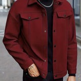 Men's Snap Button Jacket – Modern Casual Lightweight Overshirt