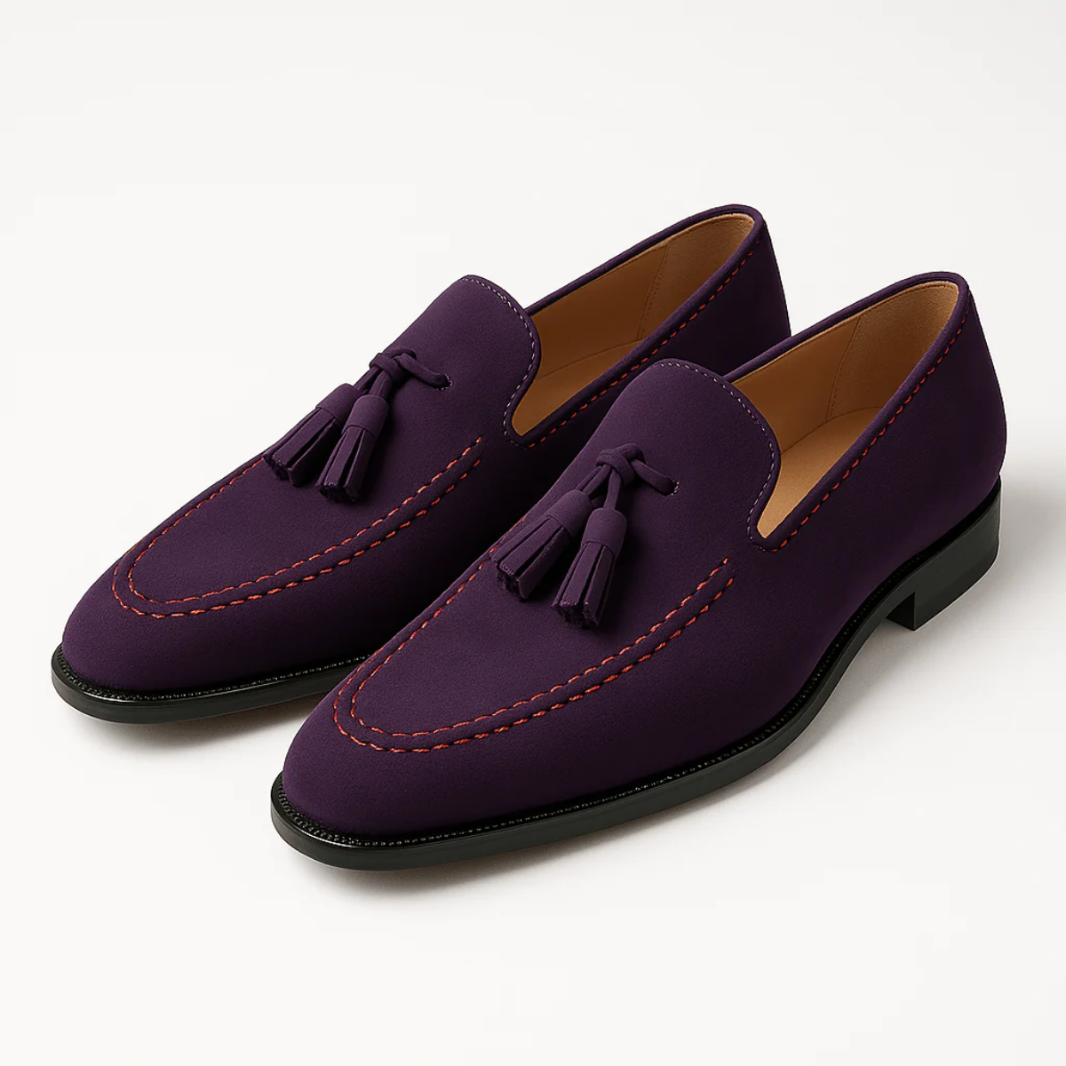 Men's Suede Tassel Loafers | Classic Elegance, All-Day Comfort
