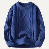 Men's Cable Knit Winter Sweater | Warm Chunky Fisherman Style