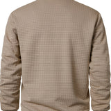 Men's Textured Stand Collar Jacket – Smart Casual Autumn Style