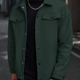 Men's Snap Button Jacket – Modern Casual Lightweight Overshirt