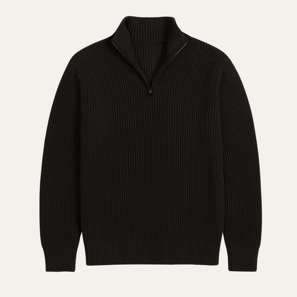 Men's Half Zip Merino Wool Sweater | Premium Comfort, Classic
