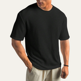 Men's Textured Casual T-Shirt | Vintage Style, Summer Comfort